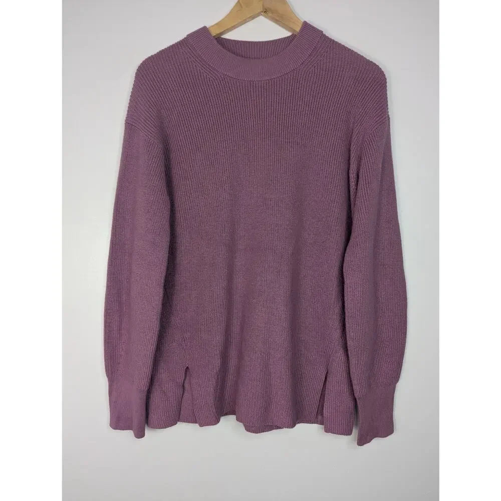 Lululemon Merino Wool Bend Ribbed Crewneck Sweater in Velvet Dust